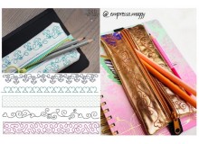 Stickserie ITH - Stiftetasche 5 Motive plus Blanko